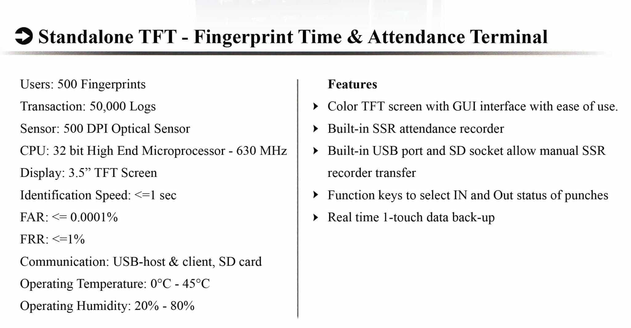 H 7 biometric fingerprint based attendance management system
