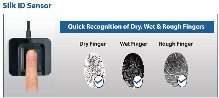 Silk ID Sensor Dry Wet Rough Fingers