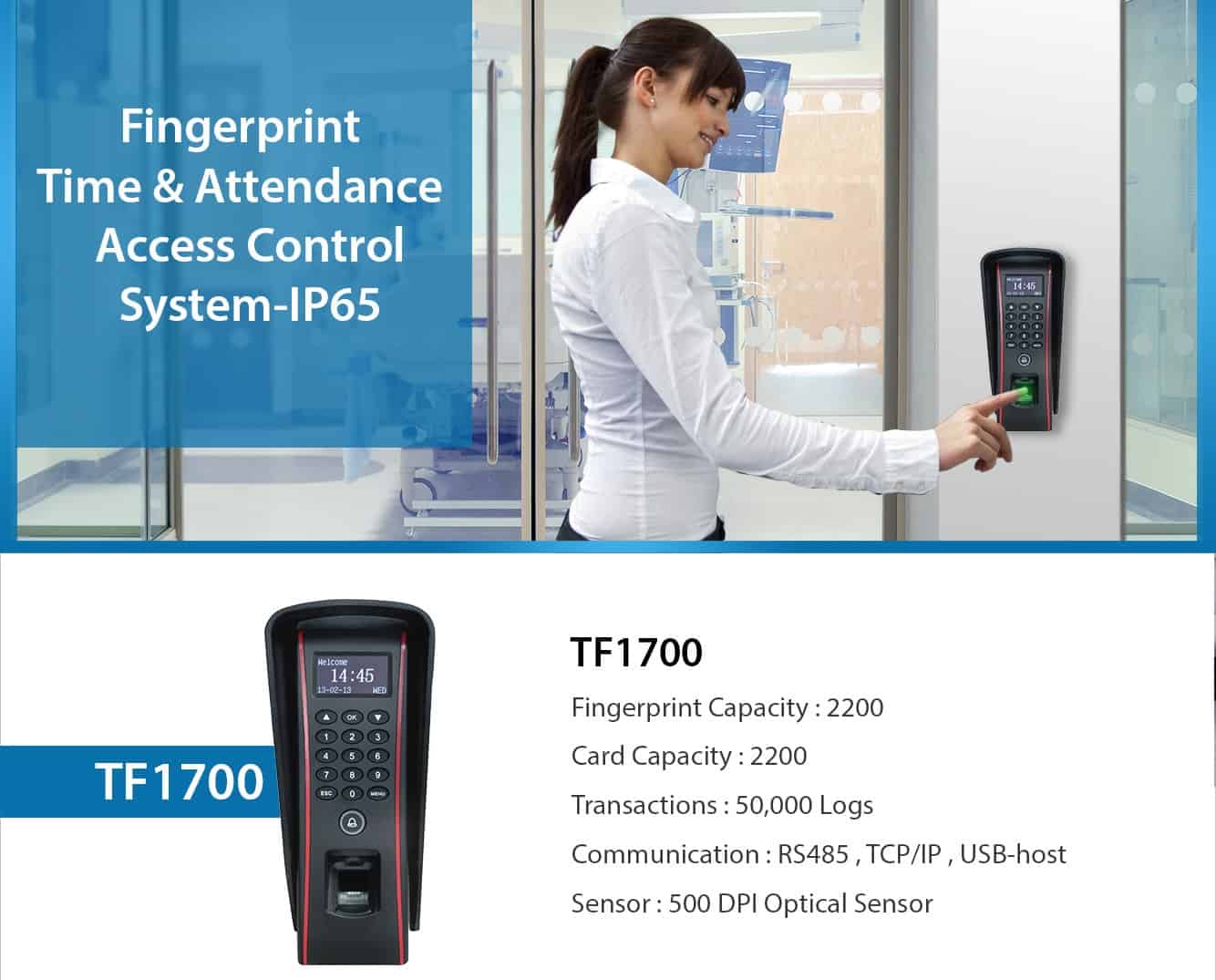Waterproof Fingerprint Access Control eSSL TF1700