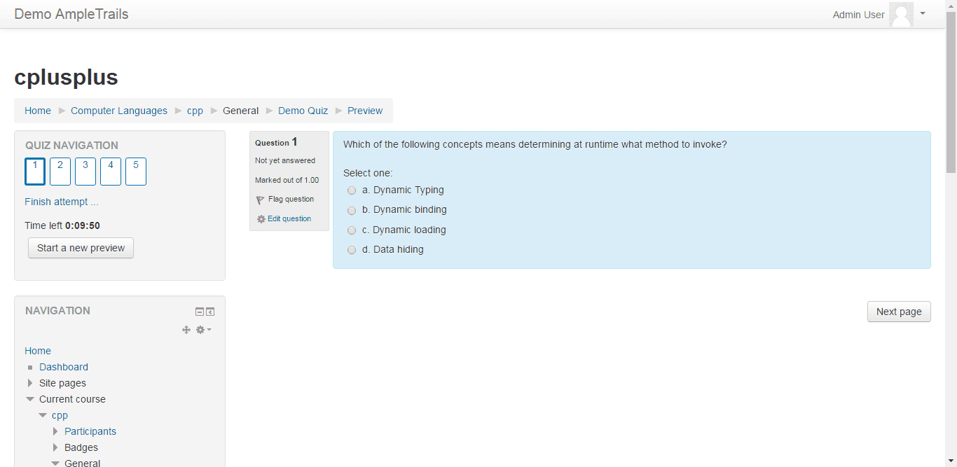 Moodle Quiz
