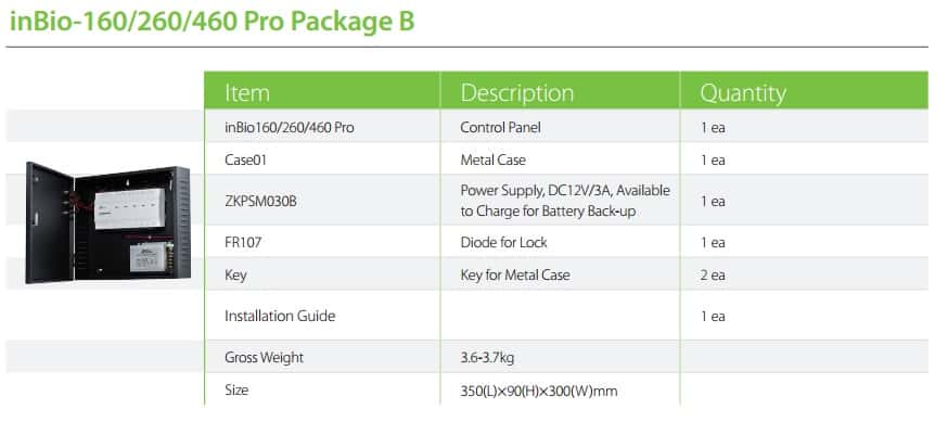 InBio460 Pro Package access control systems india