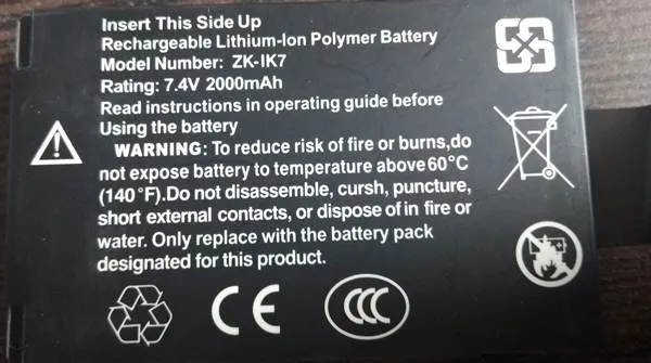 Battery for ESSL Biometric Attendance Machine Uface 302 Uface 602 Sface 900 iface 302 iclock 990