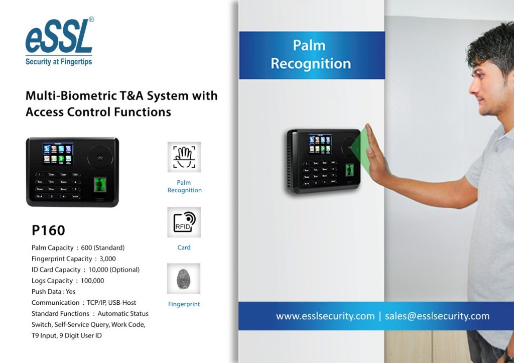 eSSL P160 Palm Recognition Attendance Machine