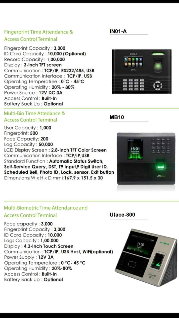 Zkteco Biometric available on best price