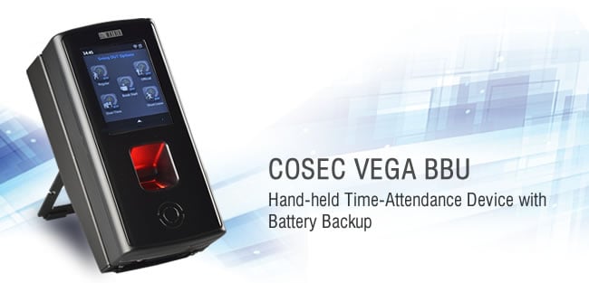 Hand-held Time Attendance Device with Battery Backup