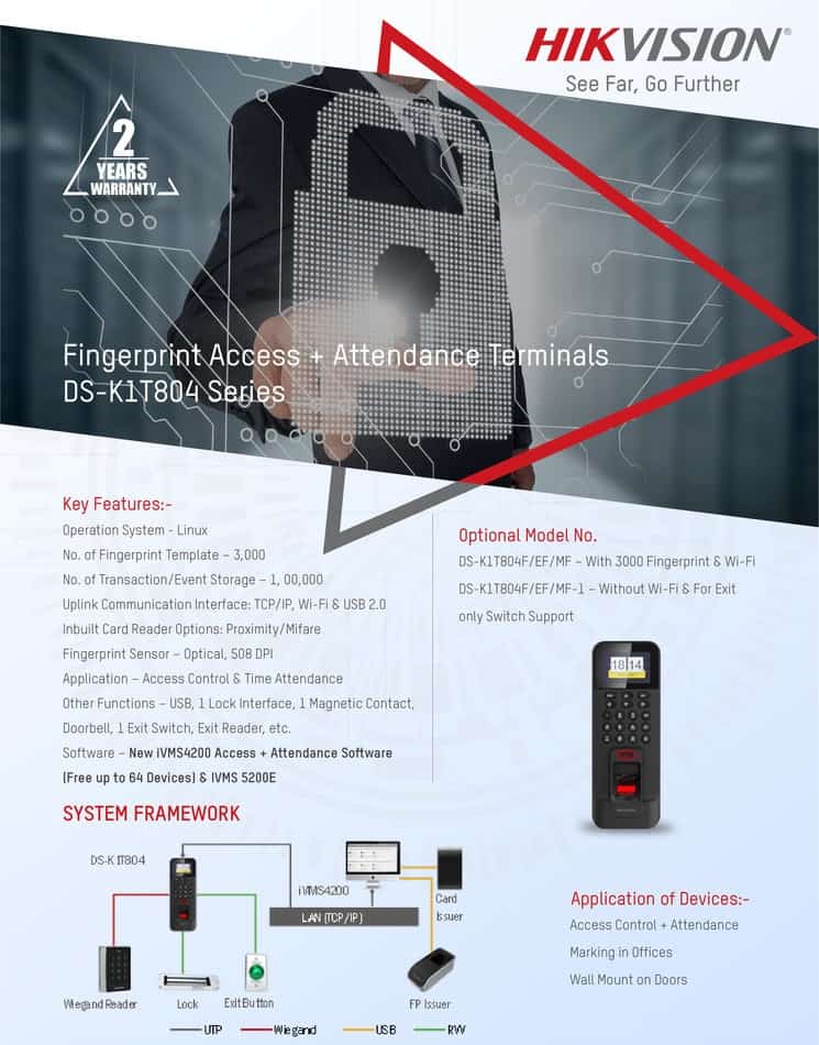 Hikvision Fingerprint Access and Attendance Terminals