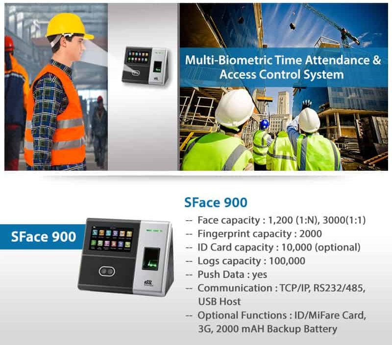 Face Recognition Biometric Attendance Machine essl SFACE 900