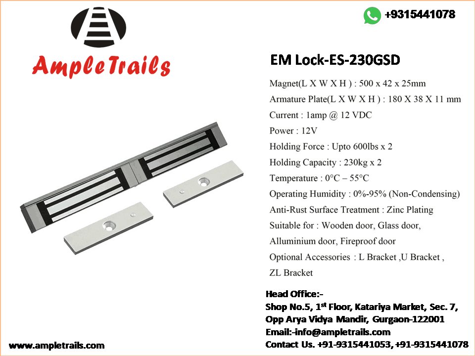 Double Door Access Control EM Lock ES-230GSD