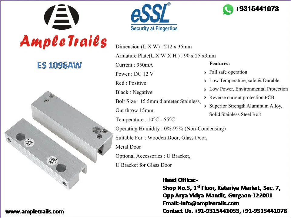 Drop Bolt Lock ES-1096AW Access Control