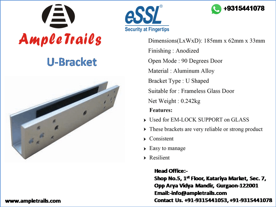 U-Bracket for EM Lock Door Access Control