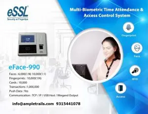 eFace 990 eSSL Face Attendance Machine with Fingerprint 