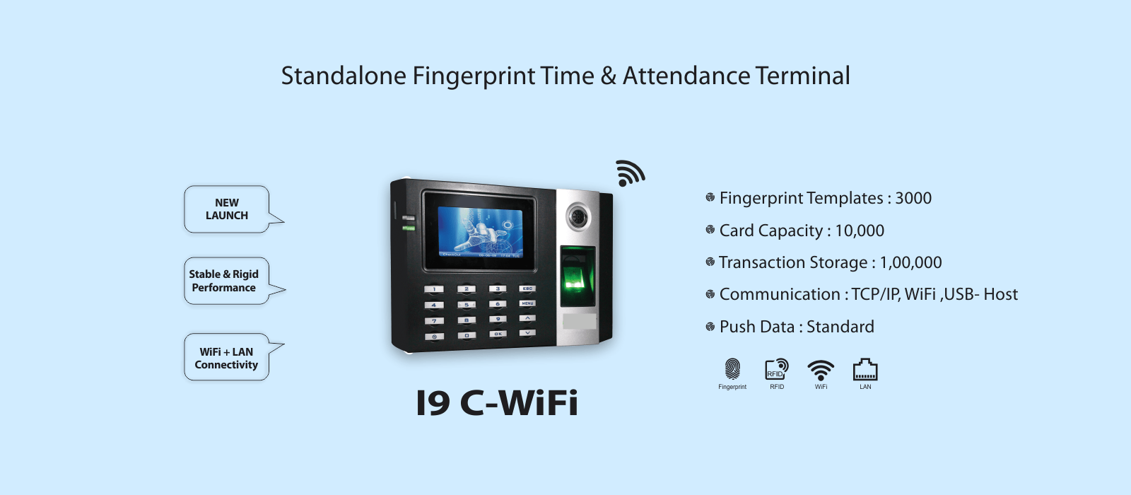 E9C WiFi Time Attendance Machine