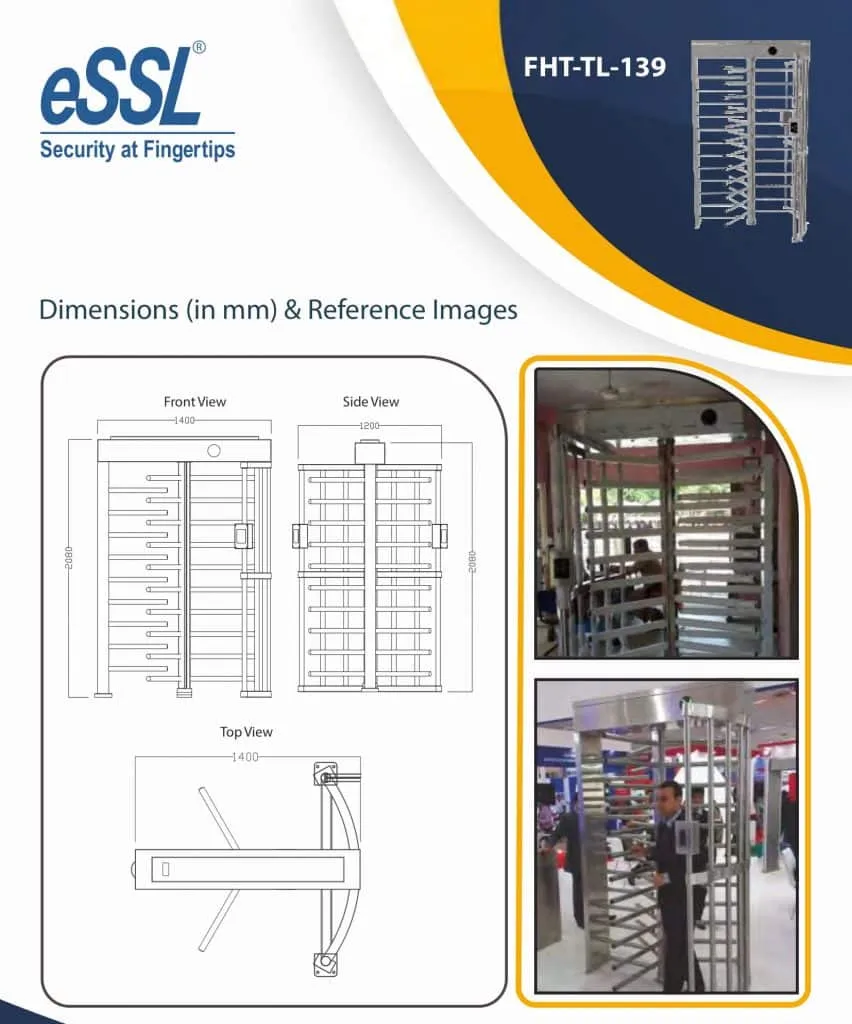 Full Height Turnstile FHT-TL-149 Single Door