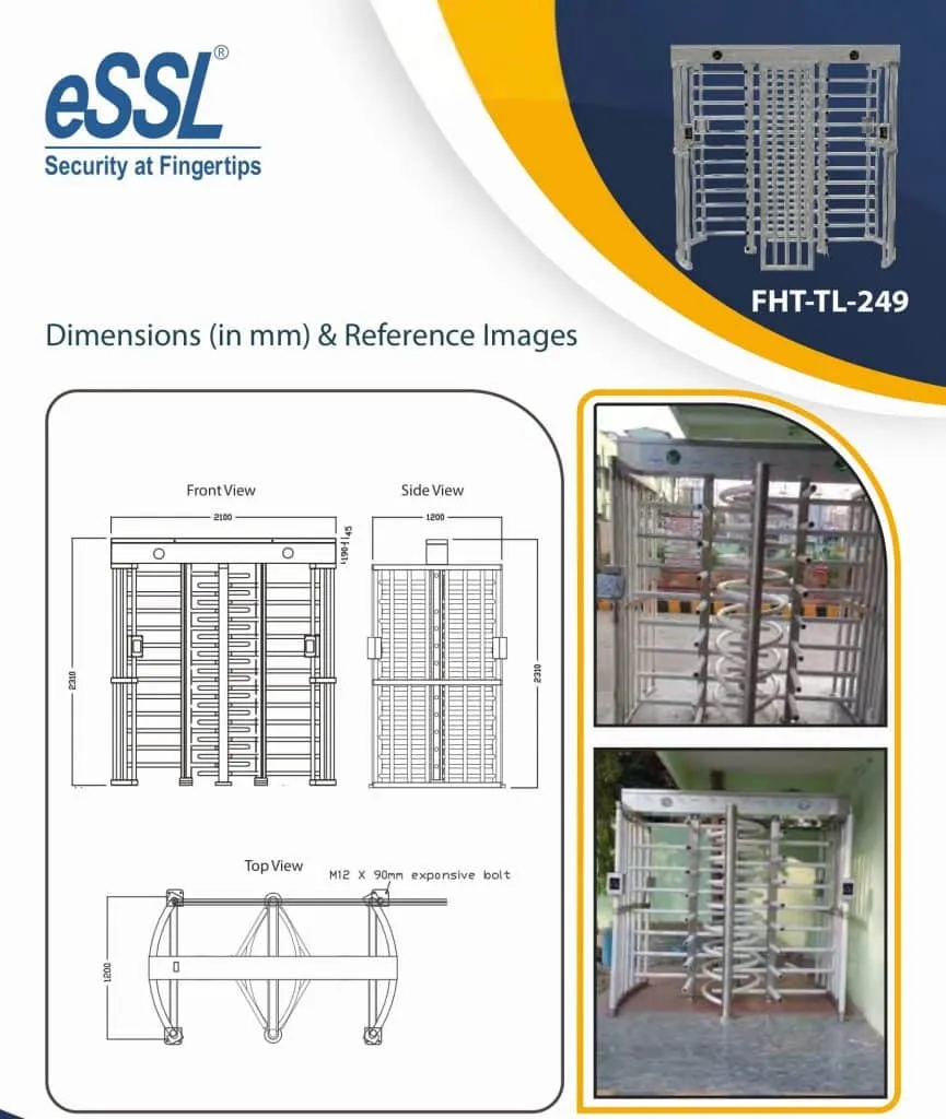 Full Height Turnstile Double Door Installed View