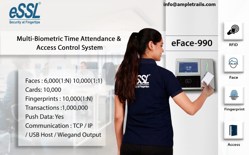eSSL eface990 Face Fever Attendance Machine