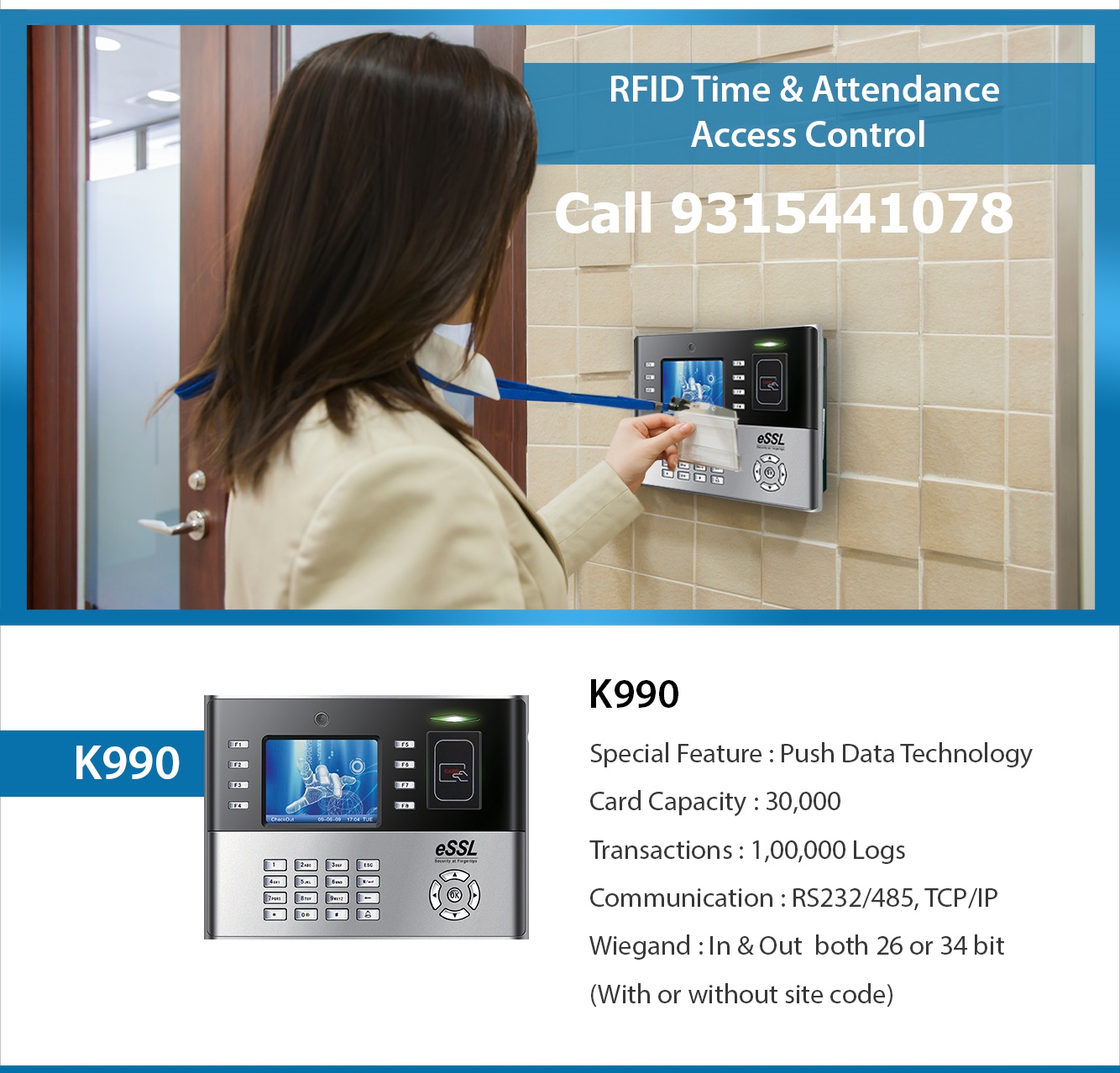 eSSL K990 Interface Back Panel