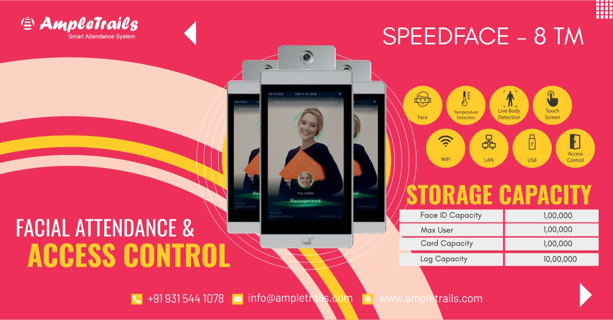  Touchless Body Temperature Scan Face Reader