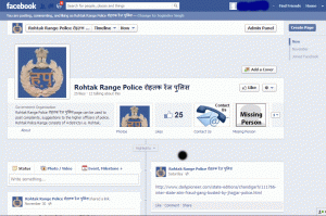 Facebook Page Management Rohtak Police Range