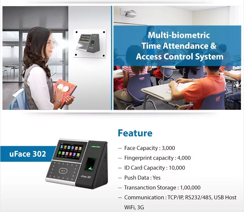 eSSL uface302 Face detection Biometric machine
