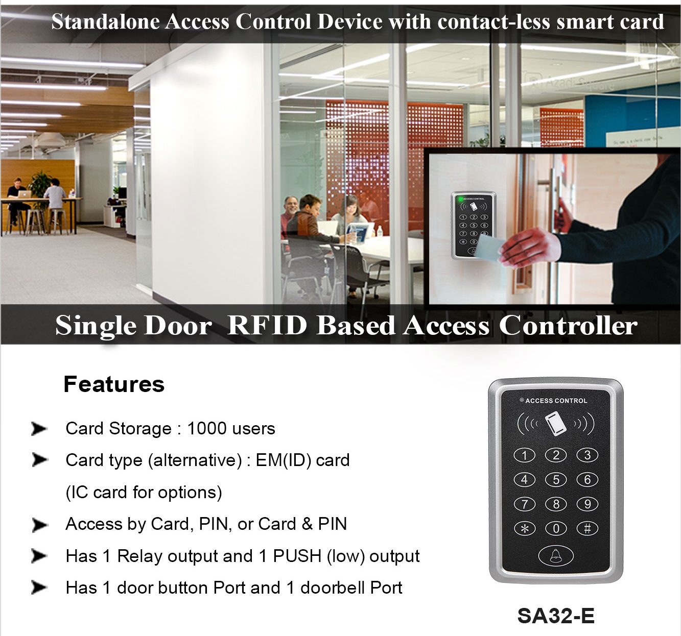 eSSL SA32 Single Door Access Control System