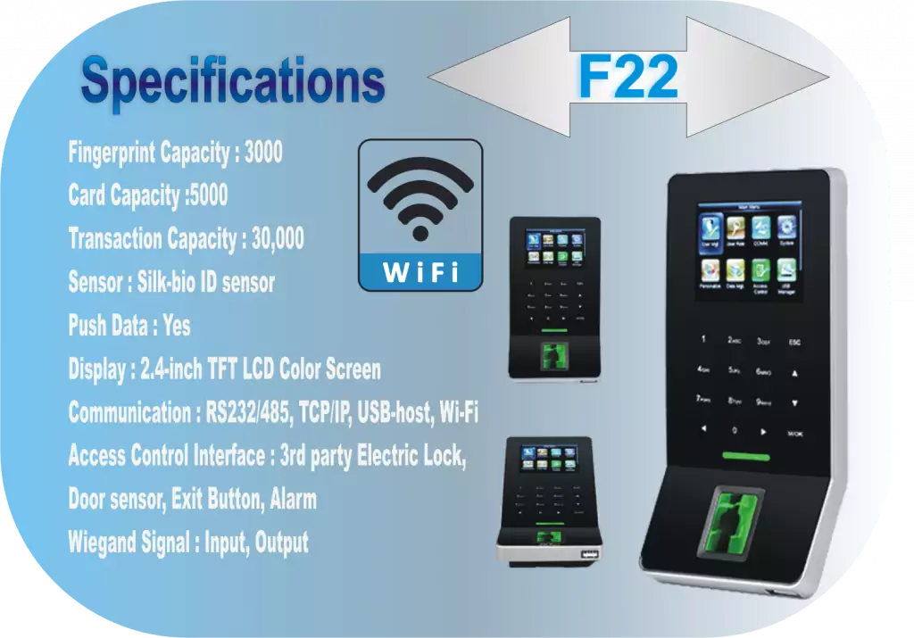 Wifi Access Control System eSSL F22