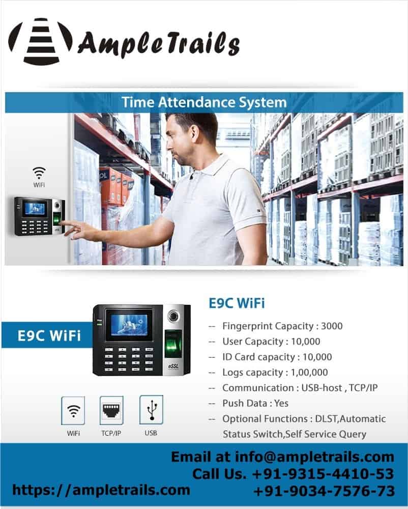 Time Attendance System eSSL E9C Wifi Machine