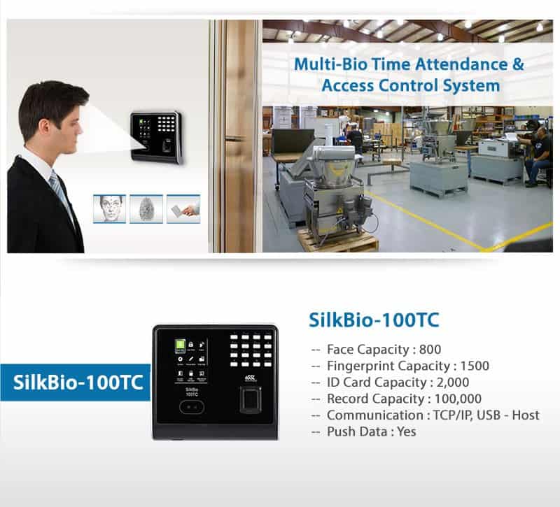 SilkBio-100TC Bio Metric Face Fingerprint Attendance Machine