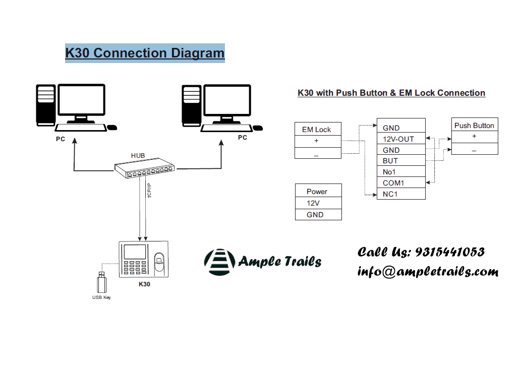 Top quality eSSL K30 Pro Connection Diagram