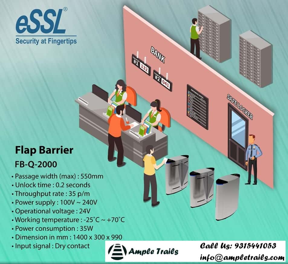 Flap barriers / Flap Gates, Swing Barrier Gates For Entrance / Exit | India