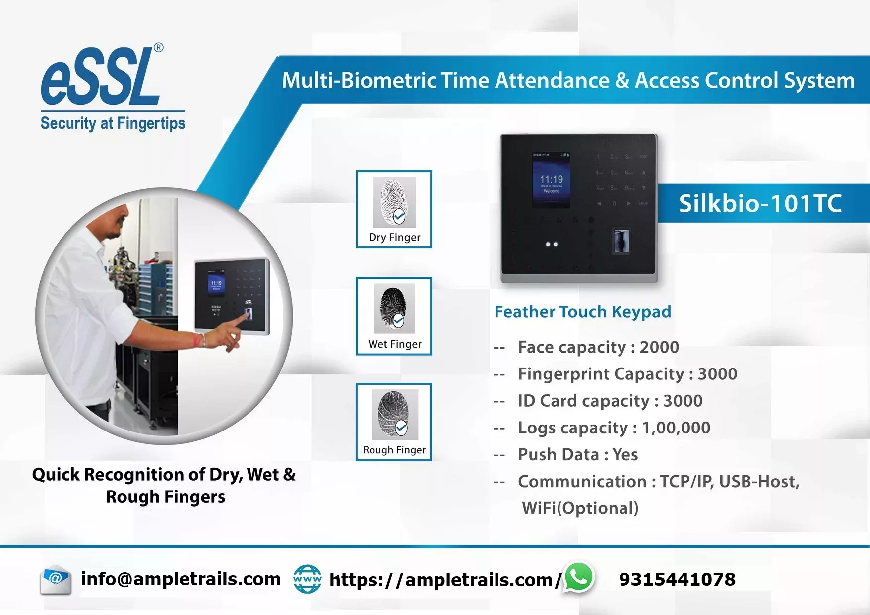SilkBio-101TC Face Fingerprint Access Control Syste