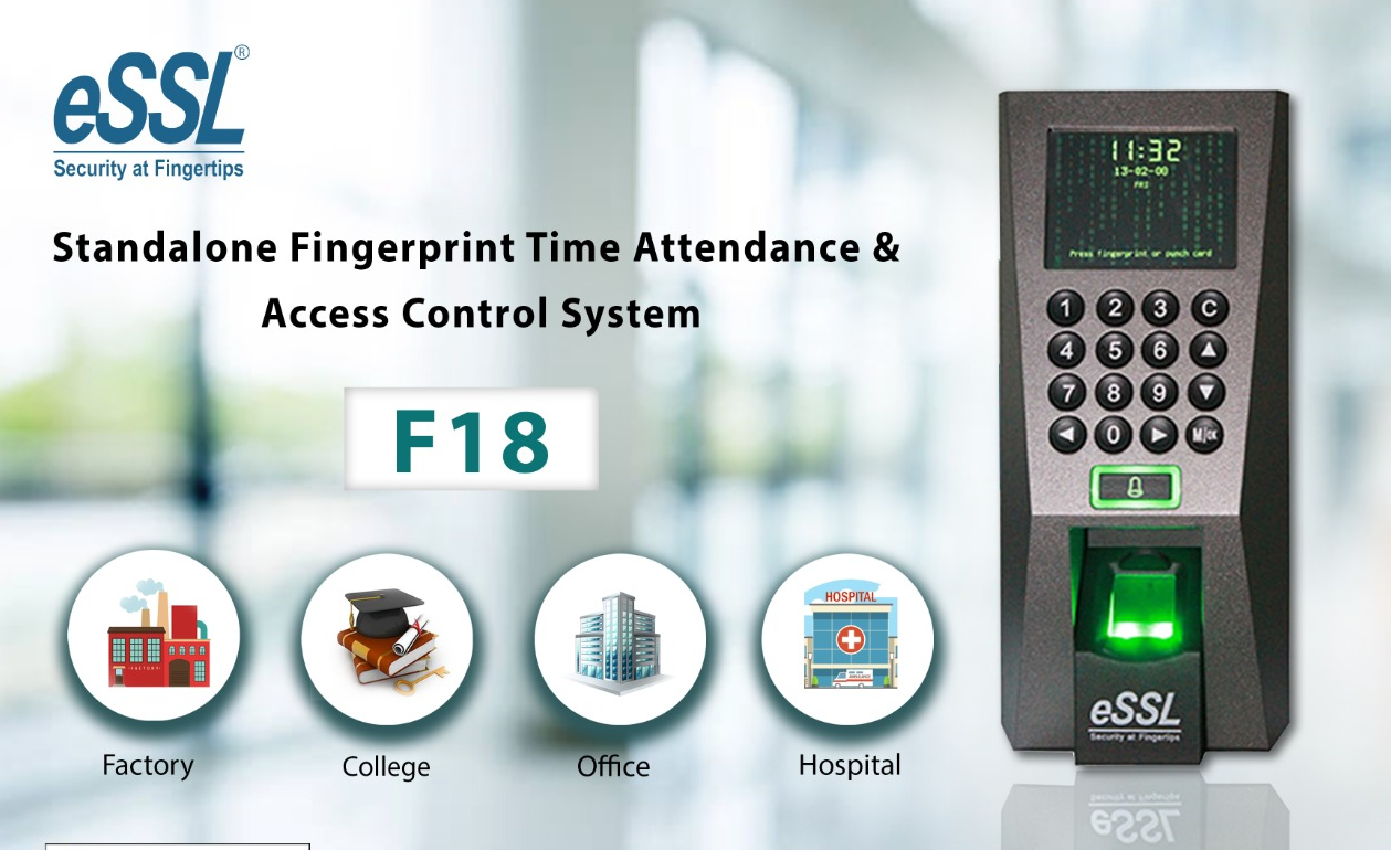 eSSL F18 Fingerprint Time Attendance Machine