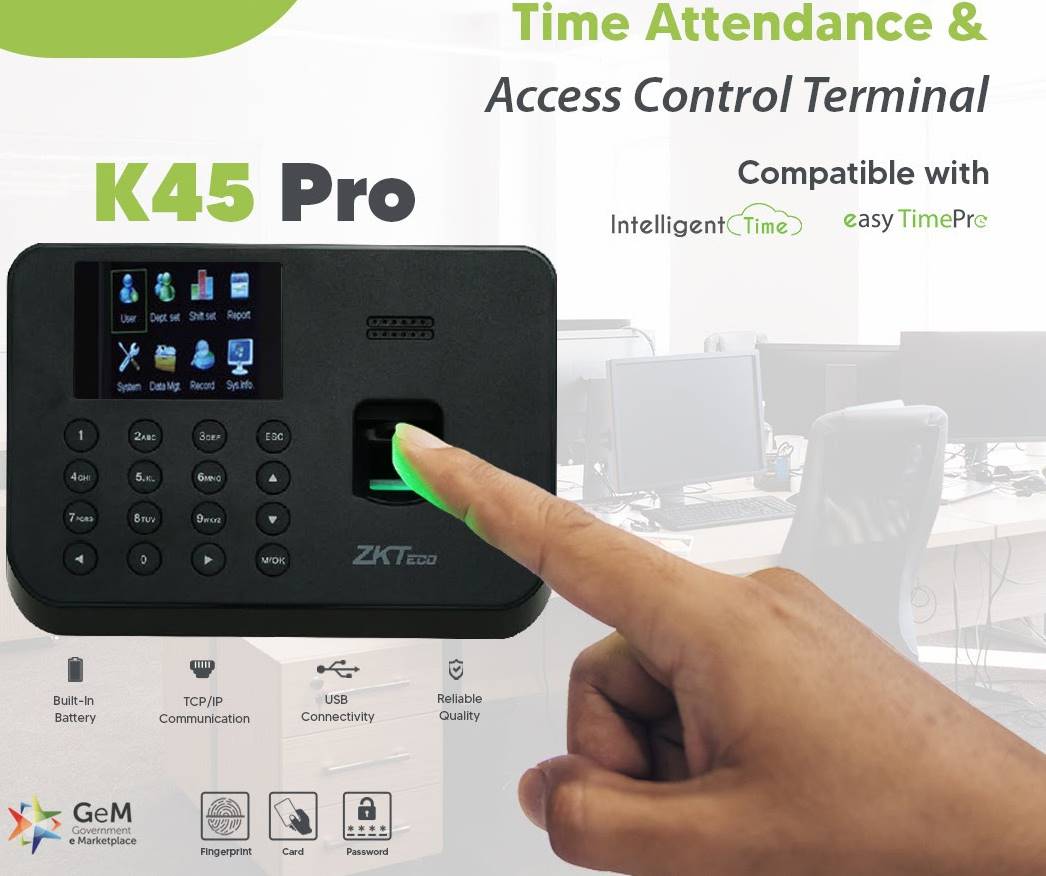 ZKTeco K45 Pro Time Attendance Terminal with Access Control