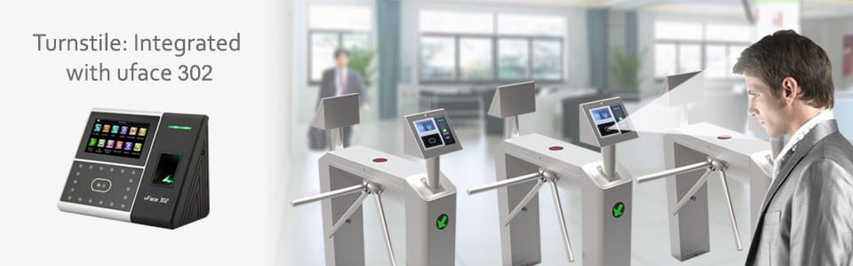 ESSL Uface 302 Integrated with Turnstile