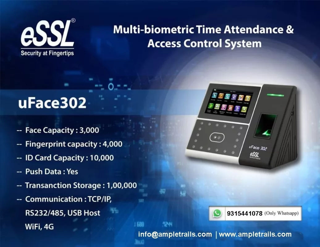 Face Recognition Attendance Machine eSSL Uface 302