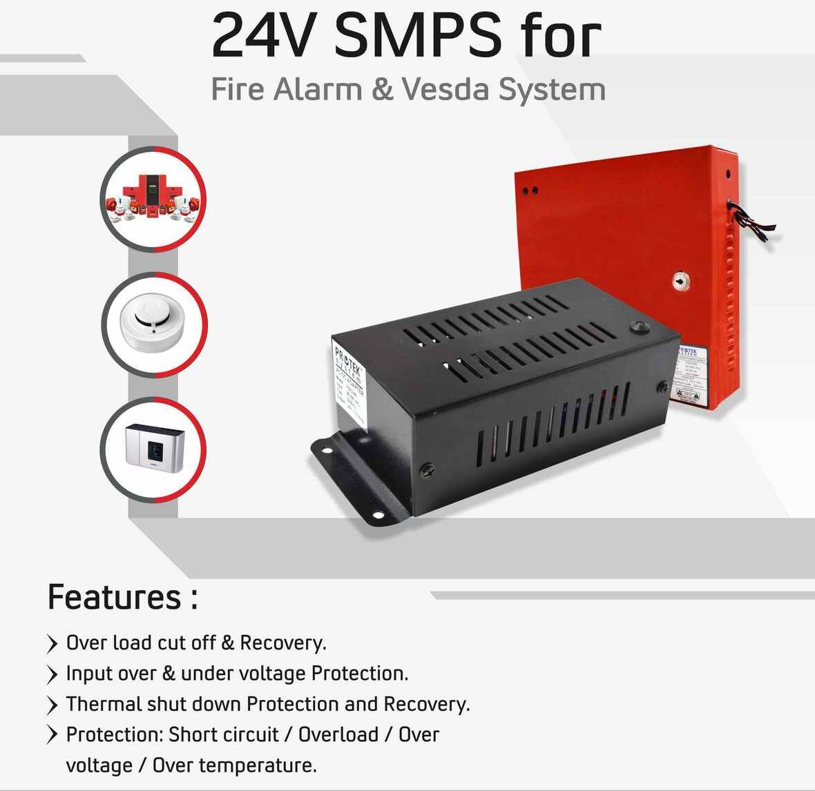 24v smps fire alarm vesda system