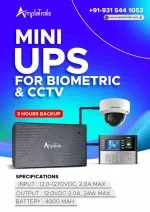 Mini UPS for Biometric Attendance Machine